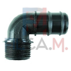 RACCORDO A 90° CON FILETTO MASCHIO M 16 x 1/2 - pz 6