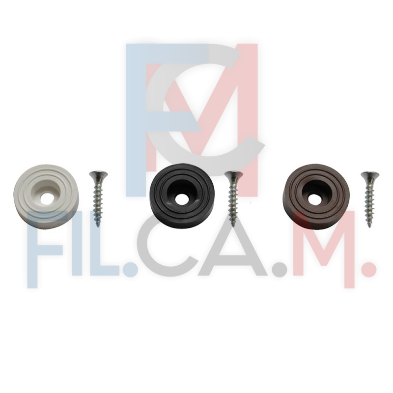 SOTTOSEDIA CON VITE Ø mm 23  - pz. 8 bianco