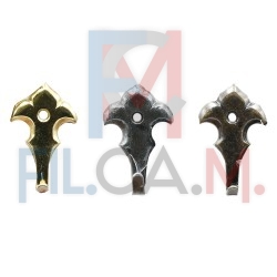 GANCIO PER QUADRI 'GIGLIO MAGNUM' mm 45 - pz.  2 bronzato