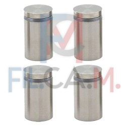 DISTANZIALI INOX PER TARGHE Ø 18 mm - pz 4