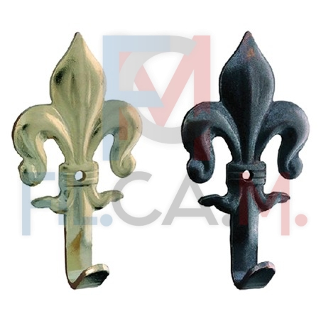 GANCIO PER QUADRI 'GIGLIO' mm 35 - pz.  5 oro