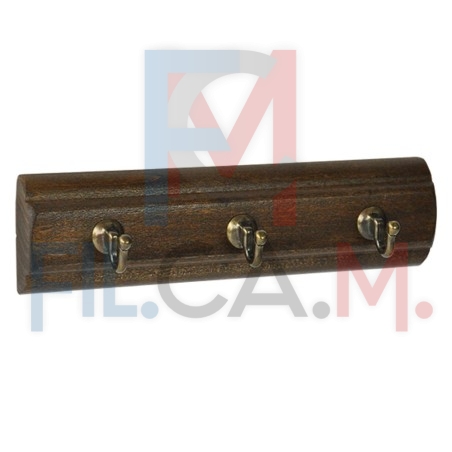 APPENDITUTTO ADESIVO LEGNO NOCE 3 posti - pz. 1