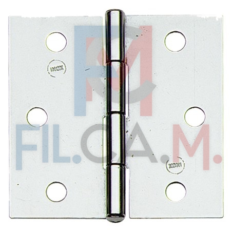 CERNIERA IN ACCIAIO INOX ART.121IN mm. 40 x 40 - pz. 2